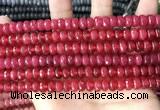 CCN5143 15 inches 5*8mm faceted rondelle candy jade beads