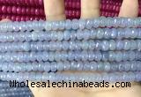 CCN5147 15 inches 5*8mm faceted rondelle candy jade beads