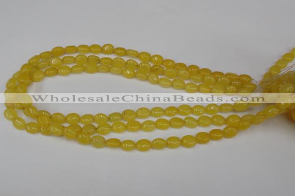 CCN516 15.5 inches 8*10mm oval candy jade beads wholesale