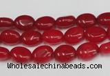 CCN518 15.5 inches 8*10mm oval candy jade beads wholesale