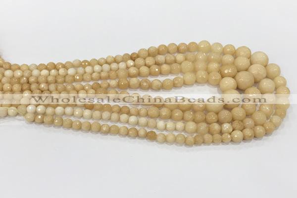 CCN5212 6mm - 14mm faceted round candy jade graduated beads