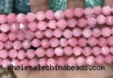 CCN5238 15 inches 8mm faceted nuggets candy jade beads