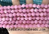 CCN5239 15 inches 8mm faceted nuggets candy jade beads