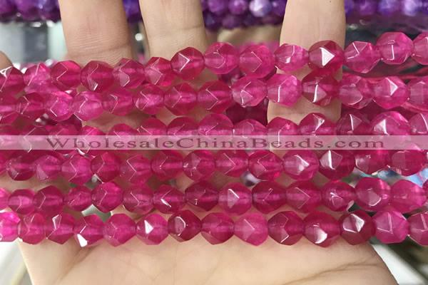 CCN5257 15 inches 8mm faceted nuggets candy jade beads