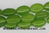 CCN532 15.5 inches 10*14mm oval candy jade beads wholesale