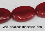 CCN547 15.5 inches 18*25mm oval candy jade beads wholesale