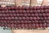 CCN5597 15 inches 8mm round matte candy jade beads Wholesale