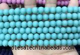 CCN5608 15 inches 8mm round matte candy jade beads Wholesale