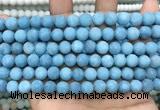 CCN5611 15 inches 8mm round matte candy jade beads Wholesale