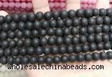 CCN5631 15 inches 8mm round matte candy jade beads Wholesale