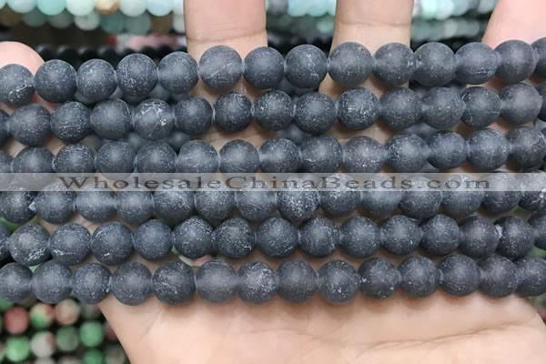 CCN5633 15 inches 8mm round matte candy jade beads Wholesale