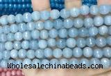 CCN5654 15 inches 8mm faceted round candy jade beads