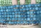 CCN5657 15 inches 8mm faceted round candy jade beads