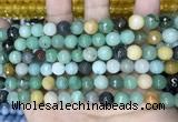 CCN5741 15 inches 8mm faceted round candy jade beads