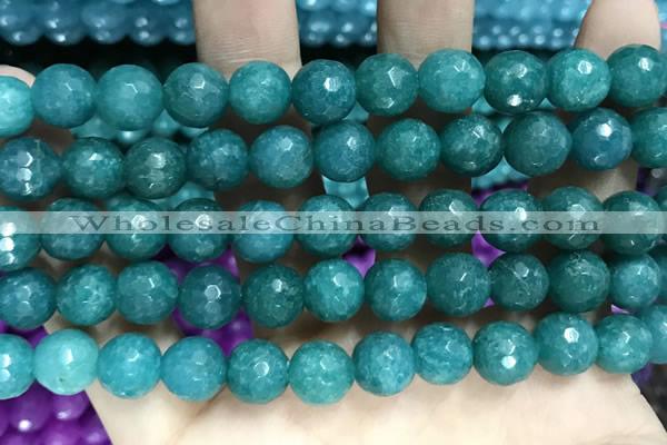 CCN5783 15 inches 10mm faceted round candy jade beads