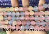 CCN5850 15 inches 8mm faceted nuggets candy jade beads Wholesale