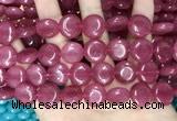 CCN5883 15 inches 15mm flat round candy jade beads Wholesale