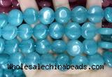 CCN5893 15 inches 15mm flat round candy jade beads Wholesale