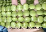 CCN5903 15 inches 15mm flat round candy jade beads Wholesale