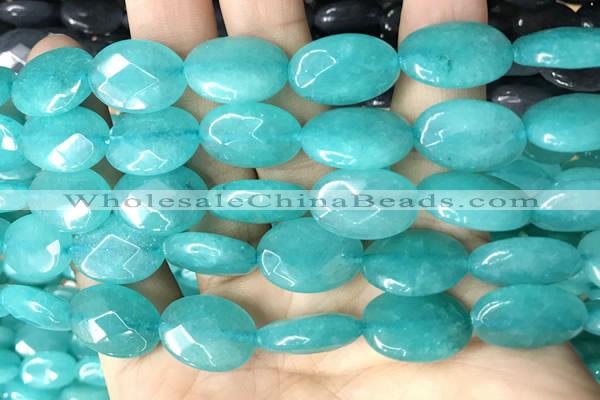 CCN5972 15 inches 13*18mm faceted oval candy jade beads