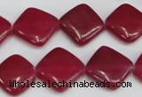 CCN598 15.5 inches 15*15mm diamond candy jade beads wholesale