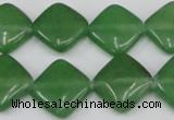 CCN599 15.5 inches 15*15mm diamond candy jade beads wholesale