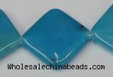 CCN607 15.5 inches 25*25mm diamond candy jade beads wholesale