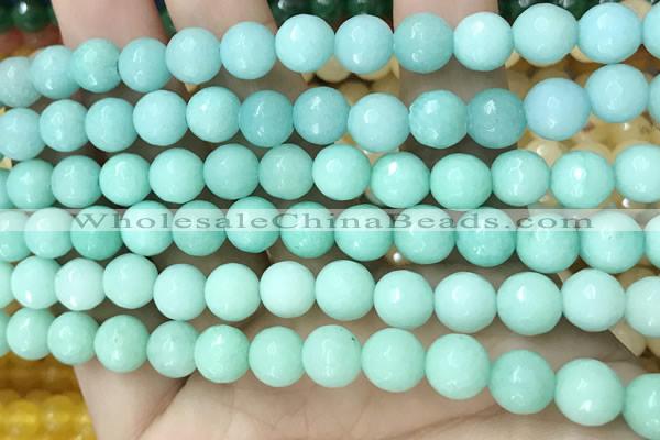 CCN6311 15.5 inches 8mm faceted round candy jade beads Wholesale