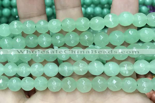 CCN6330 15.5 inches 8mm faceted round candy jade beads Wholesale