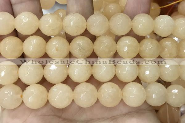 CCN6349 6mm, 8mm, 10mm, 12mm & 14mm faceted round candy jade beads