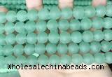 CCN6366 15.5 inches 6mm, 8mm, 10mm & 12mm round matte candy jade beads