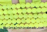 CCN6367 15.5 inches 6mm, 8mm, 10mm & 12mm round matte candy jade beads