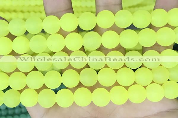 CCN6367 15.5 inches 6mm, 8mm, 10mm & 12mm round matte candy jade beads