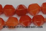 CCN662 15.5 inches 15*15mm faceted nuggets candy jade beads