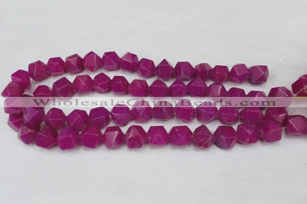 CCN665 15.5 inches 15*15mm faceted nuggets candy jade beads