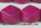 CCN672 15.5 inches 18*25mm faceted nuggets candy jade beads