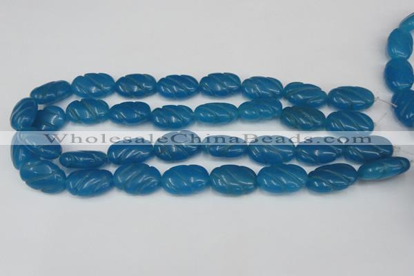 CCN684 15.5 inches 15*23mm carved oval candy jade beads wholesale