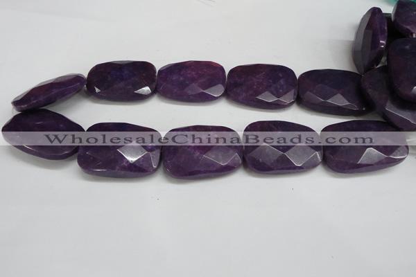 CCN706 15.5 inches 30*40mm faceted trapezoid candy jade beads