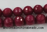 CCN774 15.5 inches 6mm faceted round candy jade beads wholesale