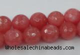 CCN787 15.5 inches 8mm faceted round candy jade beads wholesale