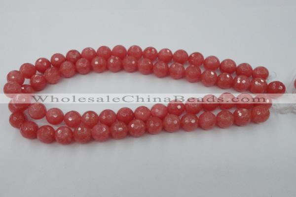 CCN804 15.5 inches 10mm faceted round candy jade beads wholesale