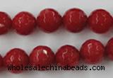 CCN858 15.5 inches 16mm faceted round candy jade beads