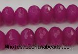 CCN906 15.5 inches 9*12mm faceted rondelle candy jade beads