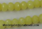 CCN907 15.5 inches 9*12mm faceted rondelle candy jade beads