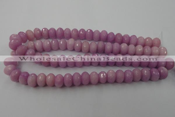 CCN920 15.5 inches 10*14mm faceted rondelle candy jade beads