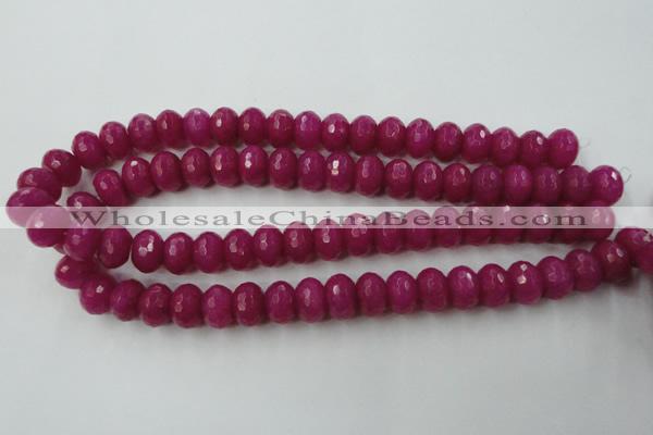 CCN921 15.5 inches 10*14mm faceted rondelle candy jade beads