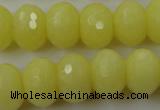 CCN932 15.5 inches 12*16mm faceted rondelle candy jade beads