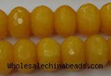 CCN933 15.5 inches 12*16mm faceted rondelle candy jade beads