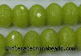 CCN934 15.5 inches 12*16mm faceted rondelle candy jade beads