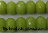 CCN935 15.5 inches 12*16mm faceted rondelle candy jade beads